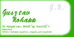 gusztav mohapp business card